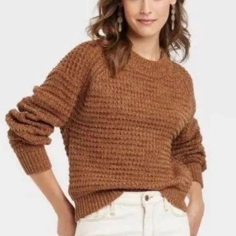 Universal Thread Warm Brown Crew Neck Sweater